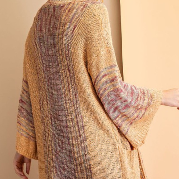 Boho Throw On Cardi in Mustard - Picture 5 of 5